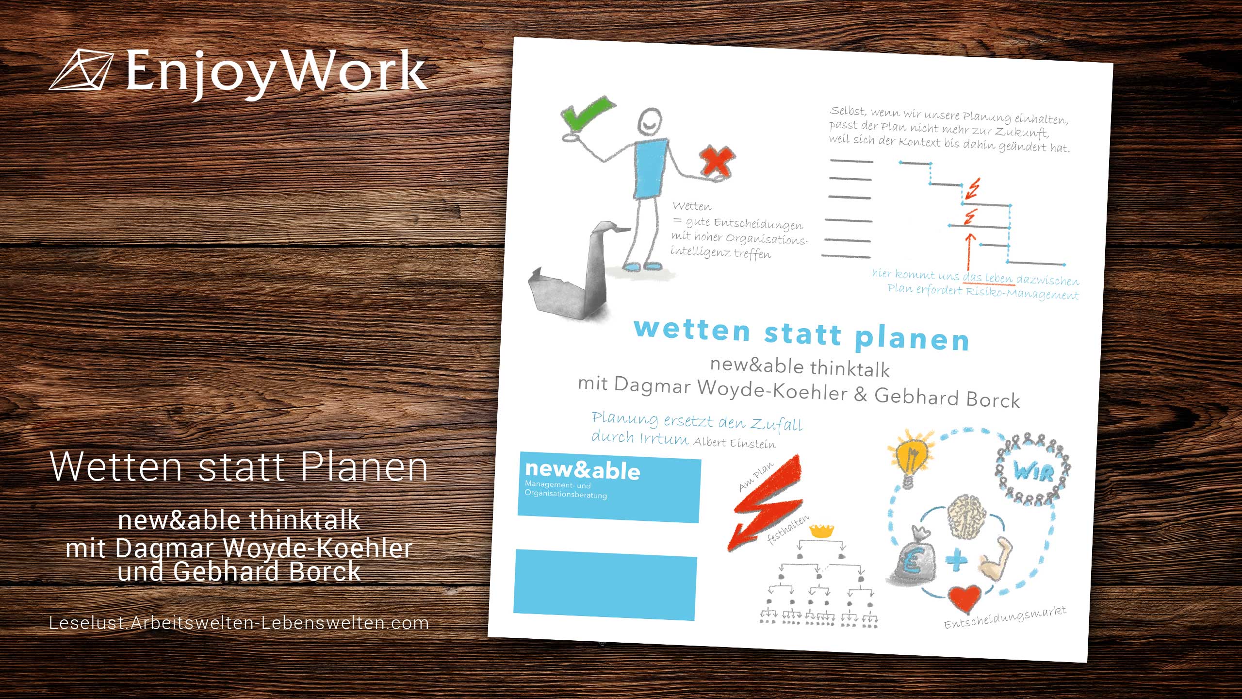 EnjoyWork LeseLust: Wetten statt Planen . copy new&able / GB Kommunikation GmbH / madiko