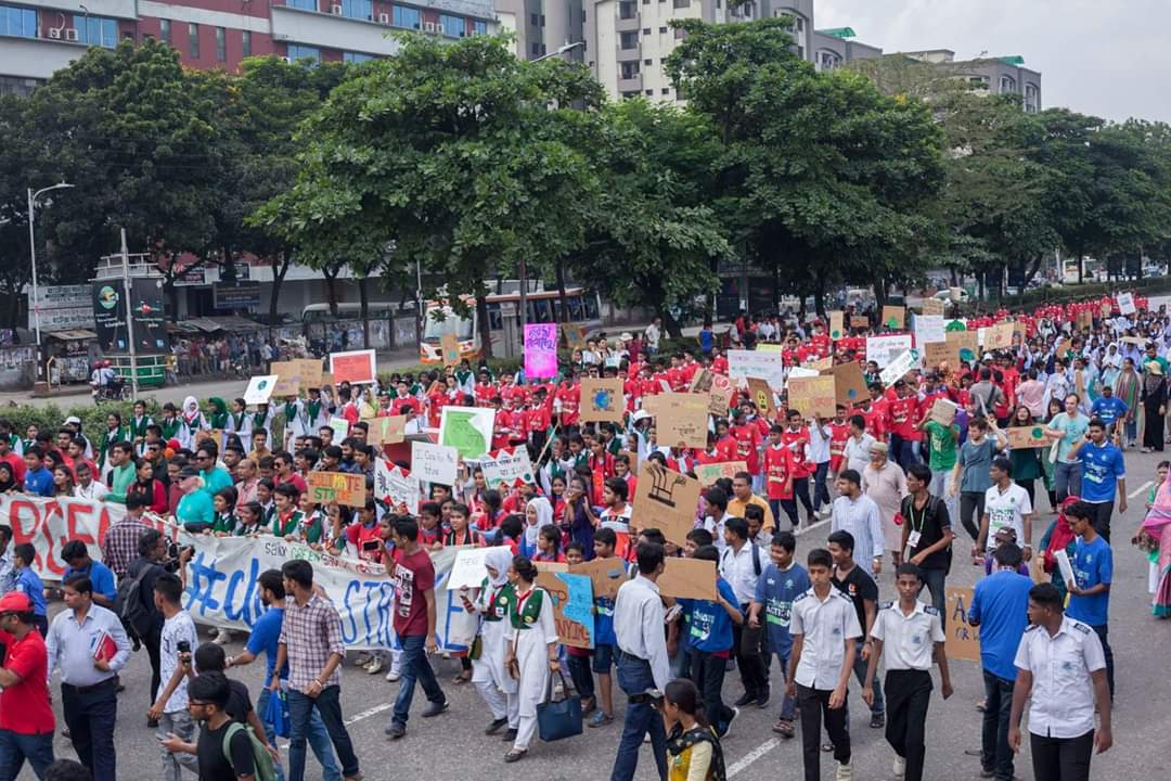 Global Climate Strikes 2019-09 / Bangladesh: Dhaka. Bild: copy Fridays For Future Bangladesh