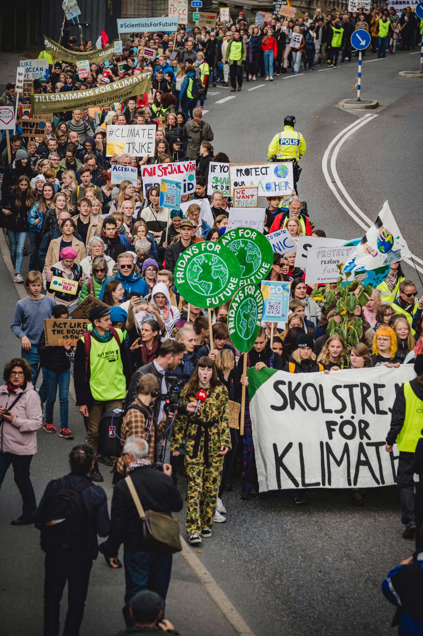 Global Climate Strikes 2019-09 / Schweden: Stockholm. Bild: copy Fridays For Future Sweden