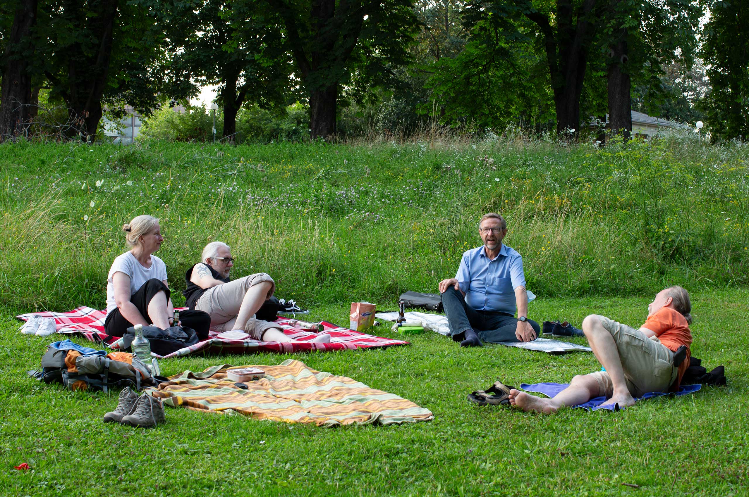 Treffen der Entrepreneure For Future Stuttgart zu einem Sommer-Picknick im Rosensteinpark. Bild: copy Franziska Köppe | madiko
