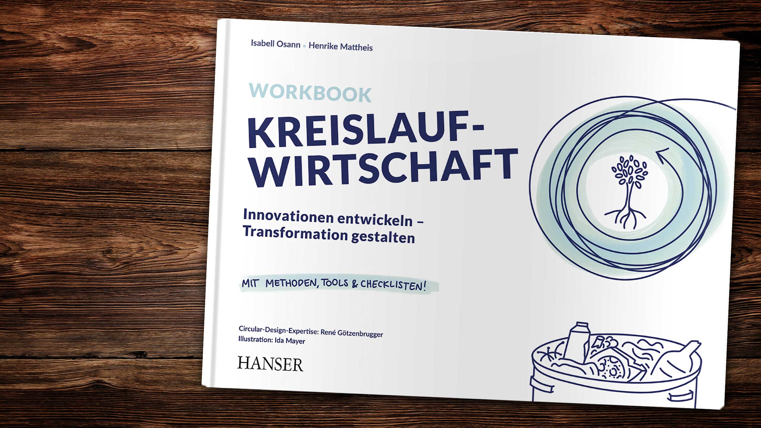 EnjoyWork LeseLust: Workbook Kreislaufwirtschaft. Bild: Franziska Köppe | madiko EnjoyWork | madiko // Buch-Titel: Carl Hanser Verlag