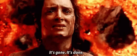 Lord of the Rings: Its gone. Its done. (meme). Bild: copy gfycat